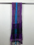 Women's Winter Colourblock Pattern Crinkle Effect Fashion Scarf