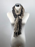 Women's Winter Mini Floral Pattern Crinkle Effect Fashion Scarf