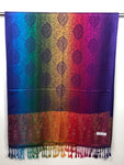 Paisley Pattern Rainbow Pashmina Scarf/Shawl