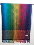 Paisley Pattern Rainbow Pashmina Scarf/Shawl