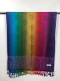 Paisley Pattern Rainbow Pashmina Scarf/Shawl