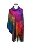 Paisley Pattern Rainbow Pashmina Scarf/Shawl