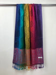 Paisley Pattern Rainbow Pashmina Scarf/Shawl