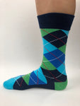 Men's Premium Cotton Patterned Dress Socks