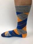 Men's Premium Cotton Patterned Dress Socks