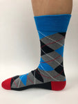 Men's Premium Cotton Patterned Dress Socks