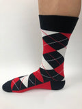 Men's Premium Cotton Patterned Dress Socks