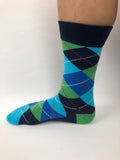 Men's Premium Cotton Patterned Dress Socks