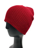 Unisex Short Ribbed Plain Beanie