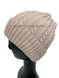 Faux Fur Lined Plain Foldover Basic Knitted Short Beanie