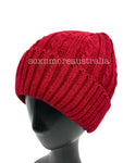 Faux Fur Lined Plain Foldover Basic Knitted Short Beanie