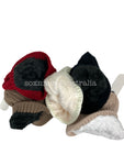 Faux Fur Lined Plain Foldover Basic Knitted Short Beanie