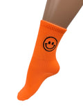 Women's Smiley Face Ribbed Ankle Crew Length Socks