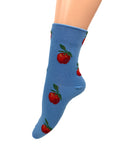 Women's Colourful Fruit Art Print Crew Socks