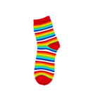 Women's Quarter Length Rainbow Striped Socks