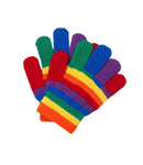 Children's Colourful Winter Striped Rainbow Gloves