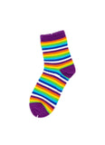 Women's Quarter Length Rainbow Striped Socks