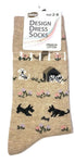 Women's Cats and Dogs Patterned Business Dress Socks