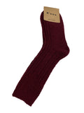 Women's Premium Cable Knit Wool Dress Socks Made in Korea