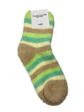 Women's Super Soft Stripey Fluffy Bed Socks Made in Korea