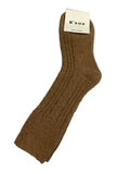 Women's Premium Cable Knit Wool Dress Socks Made in Korea