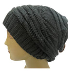 Unisex Slouchy Knitted Open Back Ponytail Hole Beanie