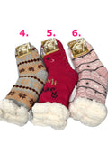 Women's Super Fluffy Thick Non-Slip Bed Socks Slipper Socks SET OF 3x PAIRS