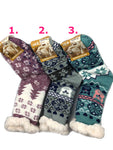 Women's Super Fluffy Thick Non-Slip Bed Socks Slipper Socks SET OF 3x PAIRS