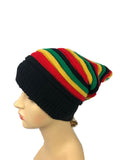 Jamaican Style Reggae Rasta Stretch Slouchy Beanie Hat