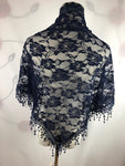 Women's Large Triangle Lace Scarf Catholic Mass Veil