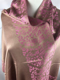 Mini Floral Pattern Pashmina Silk Blend Scarf/Shawl