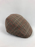 Unisex Check Pattern Structured Ivy Cap