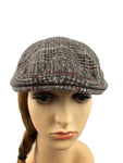 Unisex Check Pattern Floppy Ivy Cap Winter Golf Beret