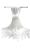 Women's Lightweight Sheer Sparkle Glitter Scarf with Pearl Detail Tassel