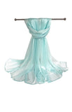 Women's Wide Chiffon Style Sheer Fashion Scarf/Shawl