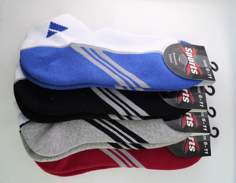 Men's Low Cut 3 Line Sports Socks