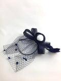 Women's Sinamay Bow & Feather Fascinator Headband