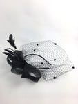 Women's Sinamay Bow & Feather Fascinator Headband