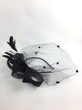 Women's Sinamay Bow & Feather Fascinator Headband