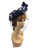 Women's Sinamay Bow & Feather Fascinator Headband