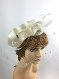 Women's Sinamay Bow & Feather Fascinator Headband