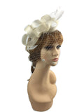 Women's Sinamay Bow & Feather Fascinator Headband