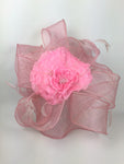 Scala Sinamay Big Flower Fascinator Hat Baby Pink