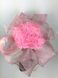 Scala Sinamay Big Flower Fascinator Hat Baby Pink