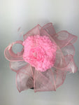 Scala Sinamay Big Flower Fascinator Hat Baby Pink