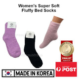 Women's Super Soft Plain Coloured Fluffy Bed Socks Made in Korea