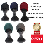 Plain Coloured Foldover Short Beanie