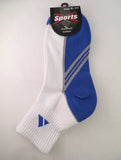 Men's Quarter Length 3 Line Sports Socks