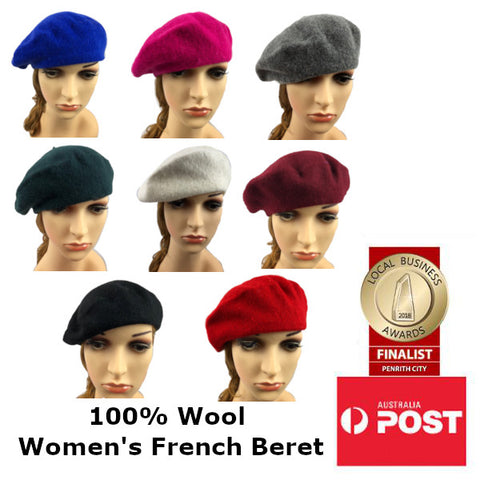 100% Wool Classic French Beret Hat