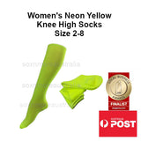 Women's Fluoro Neon Coloured Knee High Socks